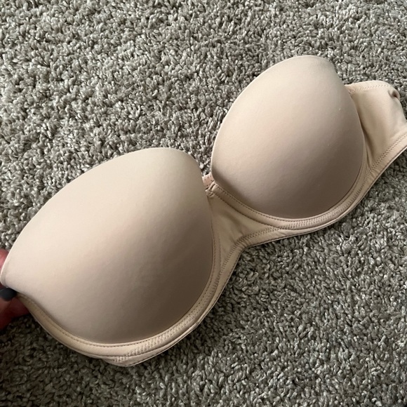 VS Pink Strapless Push Up Bra Tan - Picture 3 of 6